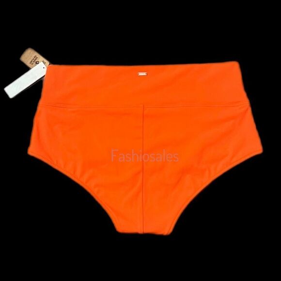 Victoria’s Secret Pink Swim High Waist Shortie Bikini Bottom bright tomato - Picture 2 of 5